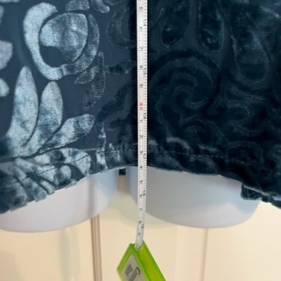 𝅺NWT Black Swan Teal velvet spaghette strap gorgeous blouse - Picture 6 of 10